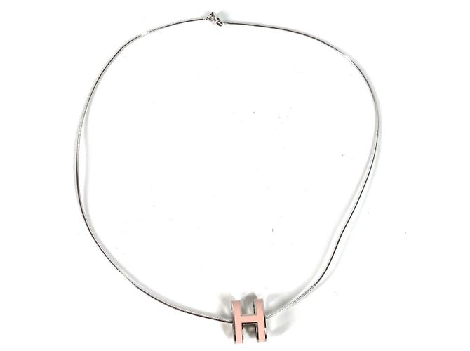 Hermès Halskette Accessoire Hermes Pop H Silber Pink - Ansicht 3