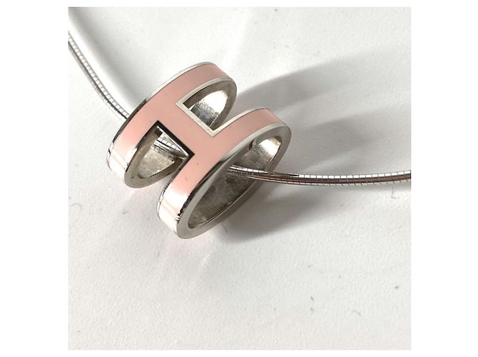 Hermès Halskette Accessoire Hermes Pop H Silber Pink - Ansicht 5