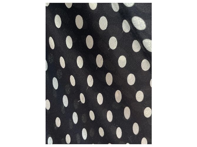 Vestido Alexander McQueen de Bolinhas de Seda e Lã Preto Branco - vista 8