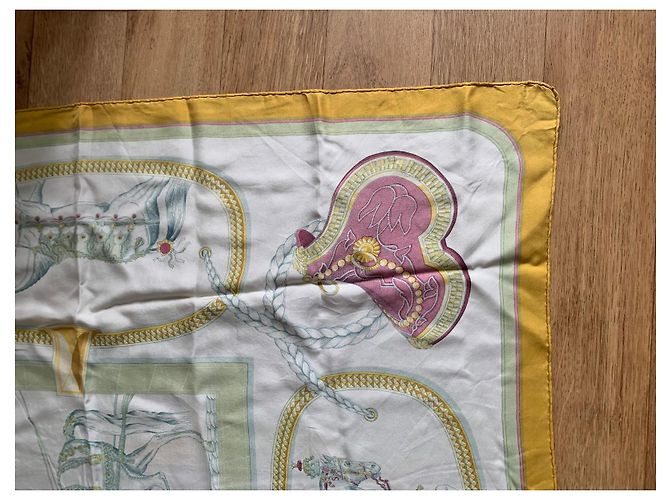 Foulard Hermès Grand Apparato in seta multicolore - vista 7
