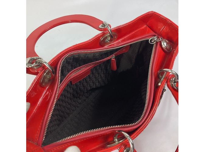 Borsa a mano Dior Cannage Lady di Christian Dior Rosso - vista 13