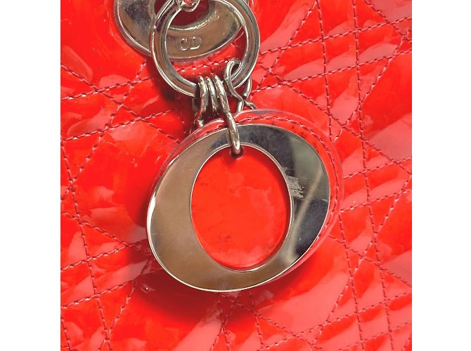Borsa a mano Dior Cannage Lady di Christian Dior Rosso - vista 4