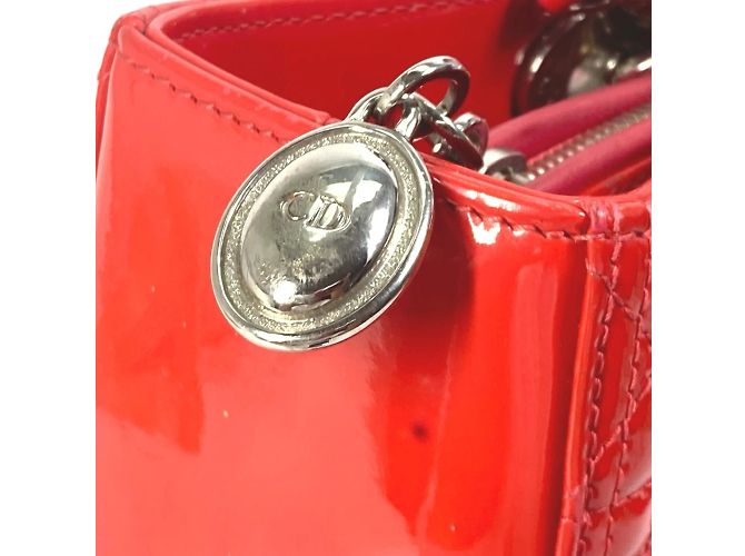 Borsa a mano Dior Cannage Lady di Christian Dior Rosso - vista 8