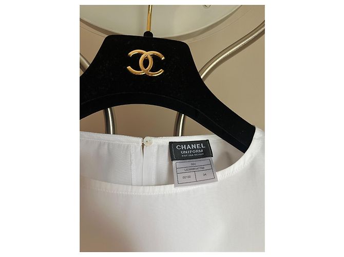 Blusa de algodón Chanel – Elegancia discreta y atemporal Blanco - vista 4
