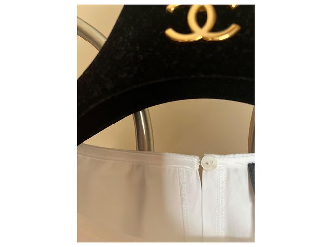 Blusa de algodón Chanel – Elegancia discreta y atemporal Blanco - vista 5