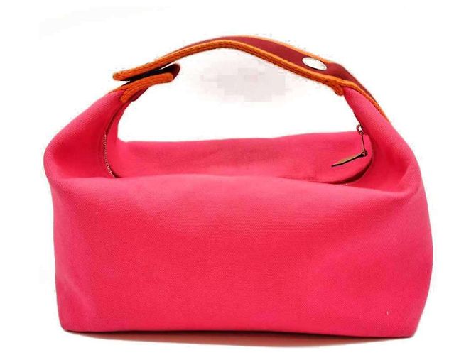 Hermès Mini borsa in tela nera GM Hibiscus Pink di Hermes Brid Rosa - vista 2