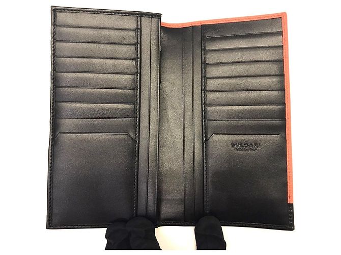 Bulgari Bvlgari Octo Serpenti Scaglie Long Wallet Pink Orange - view 3