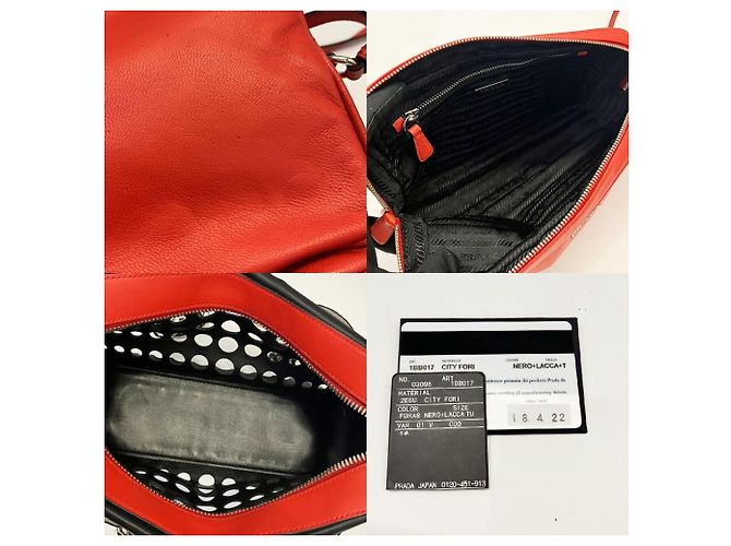 Borsa a spalla in pelle nera Prada Nero - vista 6