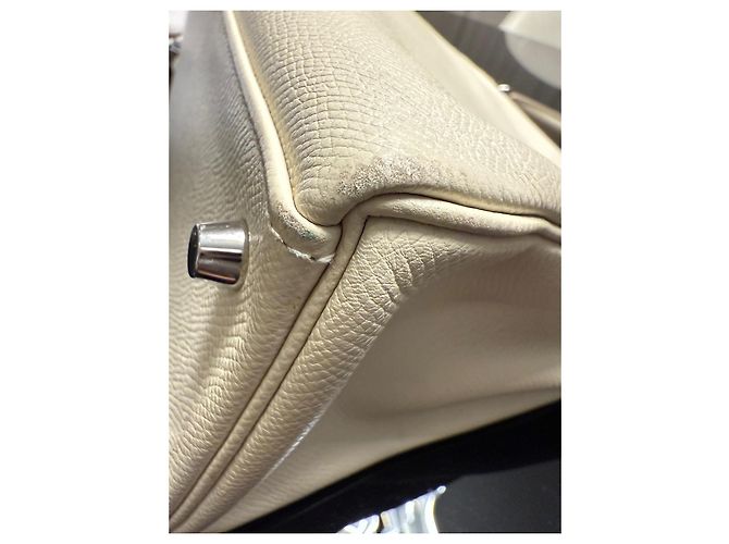 Hermès Kelly 32 Handtasche in der Farbe Craie Roh - Ansicht 13