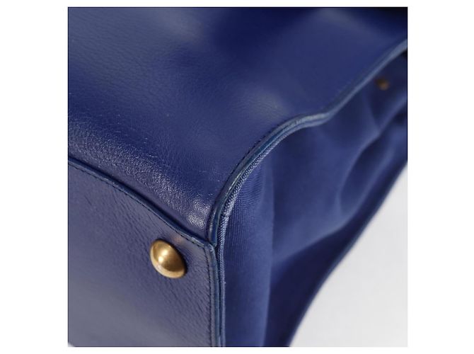 SAINT LAURENT Borsa a Spalla Pelle 2way Blu Oro 313456 Auth 127908V D'oro - Ansicht 11