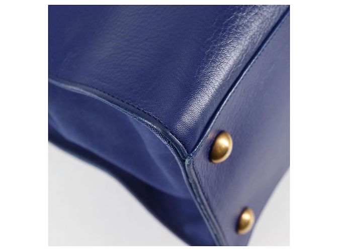 SAINT LAURENT Borsa a Spalla Pelle 2way Blu Oro 313456 Auth 127908V D'oro - Ansicht 12