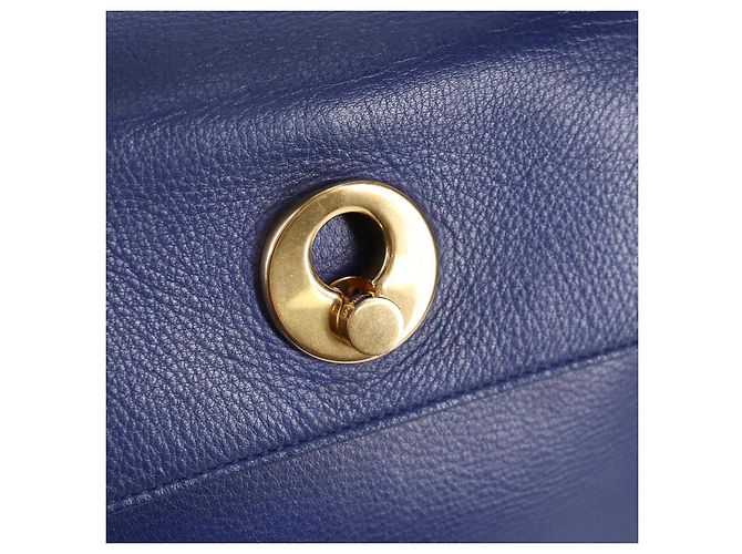 SAINT LAURENT Borsa a Spalla Pelle 2way Blu Oro 313456 Auth 127908V D'oro - Ansicht 14