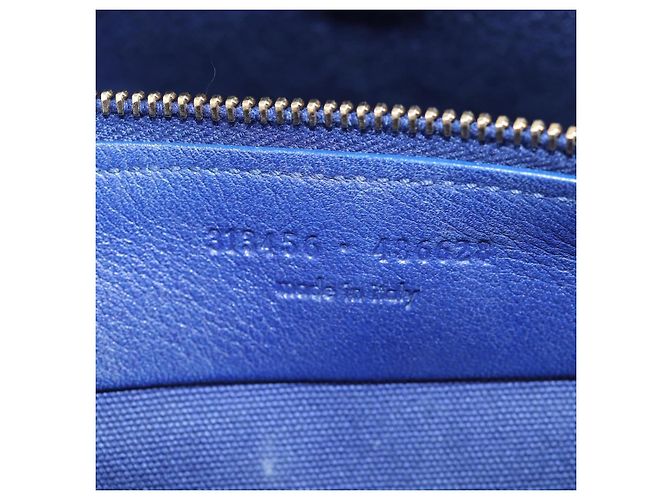 SAINT LAURENT Borsa a Spalla Pelle 2way Blu Oro 313456 Auth 127908V D'oro - Ansicht 21