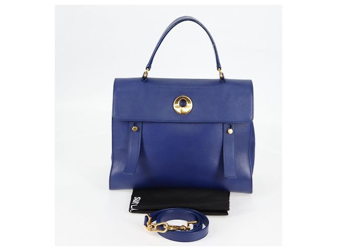 SAINT LAURENT Borsa a Spalla Pelle 2way Blu Oro 313456 Auth 127908V D'oro - Ansicht 24