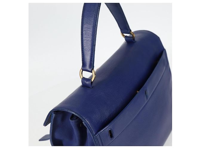 SAINT LAURENT Borsa a Spalla Pelle 2way Blu Oro 313456 Auth 127908V D'oro - Ansicht 6