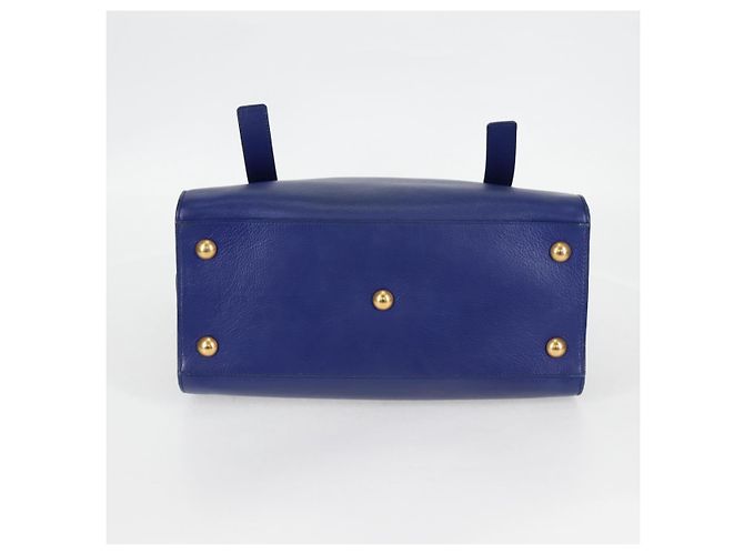 SAINT LAURENT Borsa a Spalla Pelle 2way Blu Oro 313456 Auth 127908V D'oro - Ansicht 9