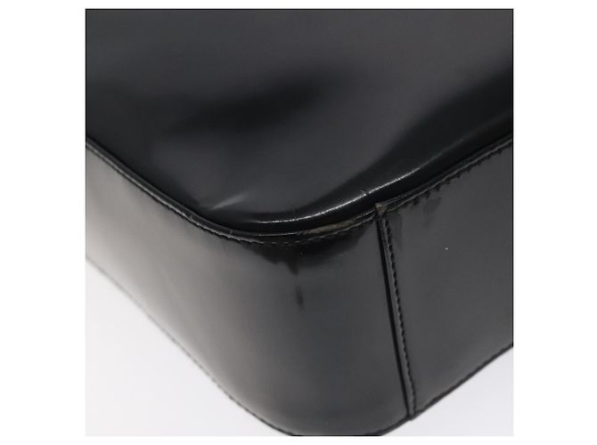 Borsa a Spalla GUCCI Pelle Verniciata Nera 000 1013 0506 Auth BA3619 Nero - vista 11