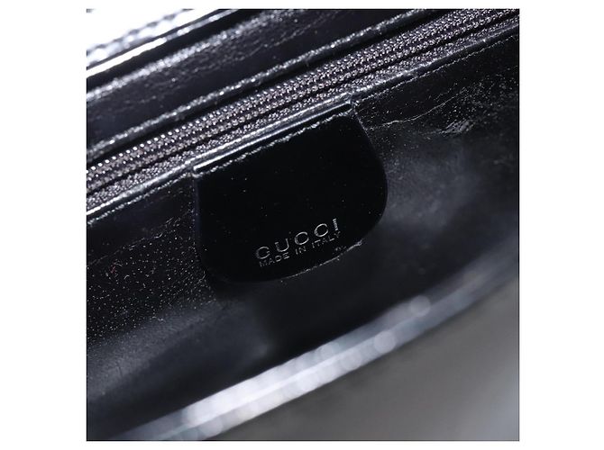 Borsa a Spalla GUCCI Pelle Verniciata Nera 000 1013 0506 Auth BA3619 Nero - vista 14
