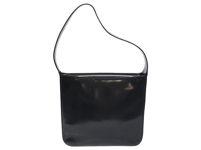 Borsa a Spalla GUCCI Pelle Verniciata Nera 000 1013 0506 Auth BA3619 Nero - vista 3