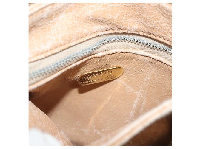 Borsa a spalla GUCCI GG Plus Supreme PVC Beige Oro Auth BA3539 D'oro - vista 16