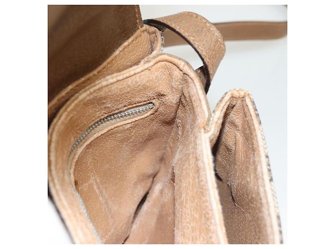 Borsa a spalla GUCCI GG Plus Supreme PVC Beige Oro Auth BA3539 D'oro - vista 18