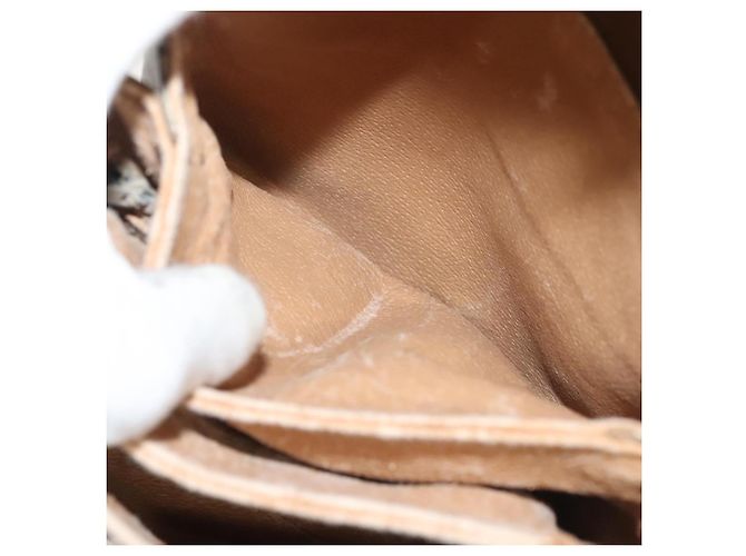 Borsa a spalla GUCCI GG Plus Supreme PVC Beige Oro Auth BA3539 D'oro - vista 21