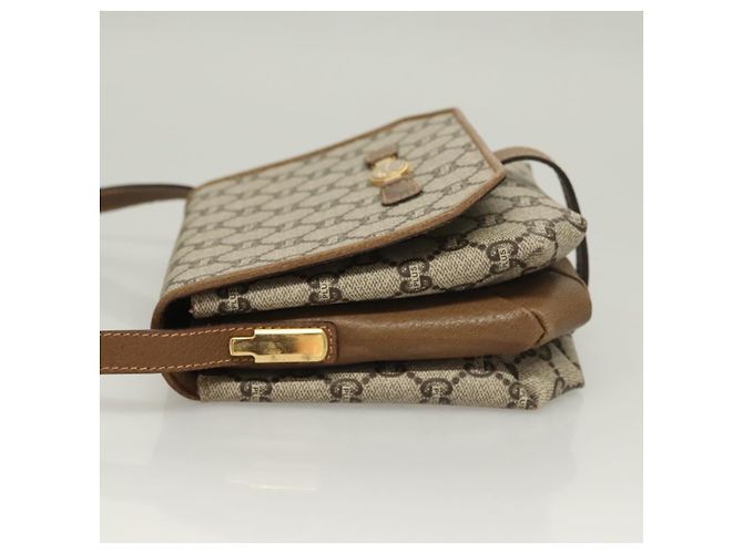 Borsa a spalla GUCCI GG Plus Supreme PVC Beige Oro Auth BA3539 D'oro - vista 5