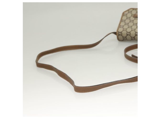 Borsa a spalla GUCCI GG Plus Supreme PVC Beige Oro Auth BA3539 D'oro - vista 7