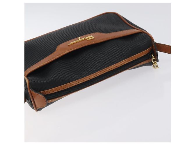 Borsa a spalla Salvatore Ferragamo in pelle PVC nera e oro Auth bs27289 Nero D'oro - vista 6