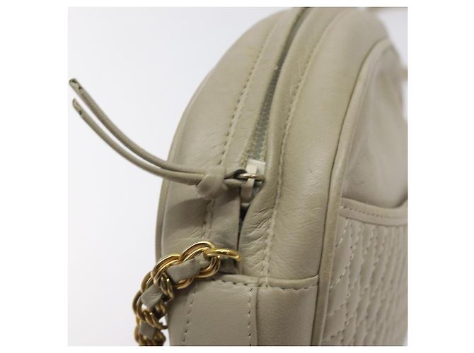 Borsa a Spalla BALLY in Pelle Beige Oro Auth BA3408 D'oro - vista 10