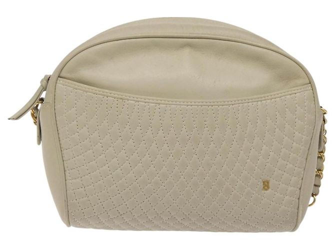 Borsa a Spalla BALLY in Pelle Beige Oro Auth BA3408 D'oro - vista 13