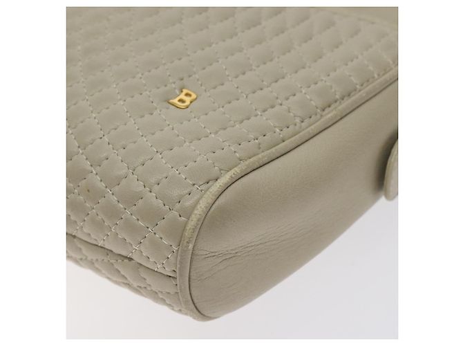 Borsa a Spalla BALLY in Pelle Beige Oro Auth BA3408 D'oro - vista 9