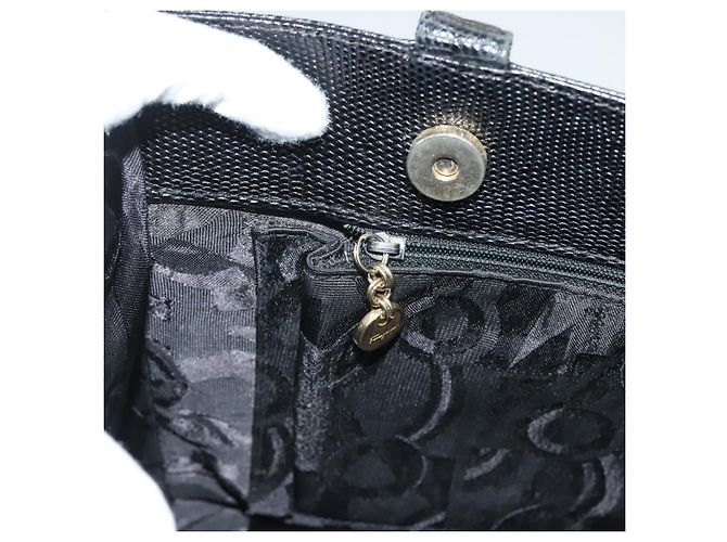 Borsa Tote Vala in pelle nera e oro Salvatore Ferragamo Auth 131008 Nero D'oro - vista 19
