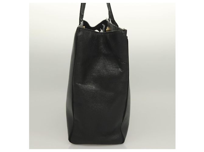 Borsa Tote Vala in pelle nera e oro Salvatore Ferragamo Auth 131008 Nero D'oro - vista 5