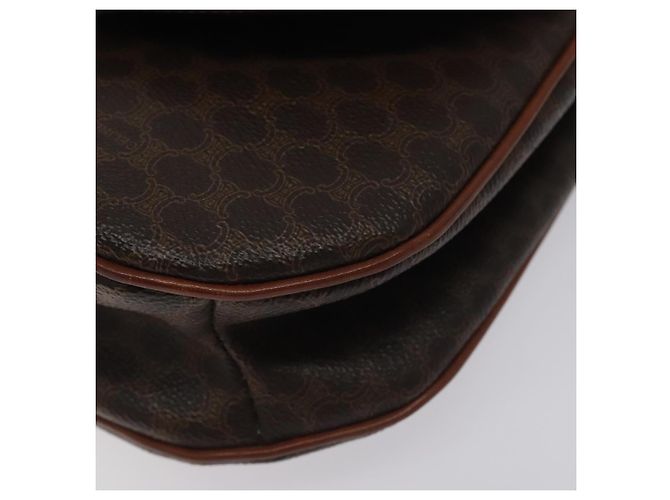Céline Borsa a mano in tela Macadam CELINE in pelle PVC marrone oro Auth 130918 D'oro - vista 14