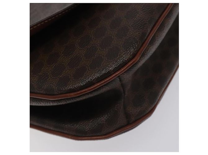 Céline Borsa a mano in tela Macadam CELINE in pelle PVC marrone oro Auth 130918 D'oro - vista 15