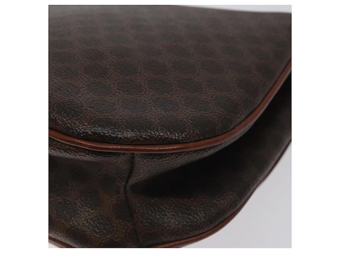 Céline Borsa a mano in tela Macadam CELINE in pelle PVC marrone oro Auth 130918 D'oro - vista 16