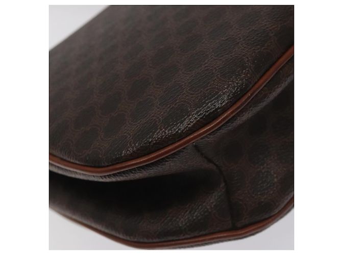 Céline Borsa a mano in tela Macadam CELINE in pelle PVC marrone oro Auth 130918 D'oro - vista 17