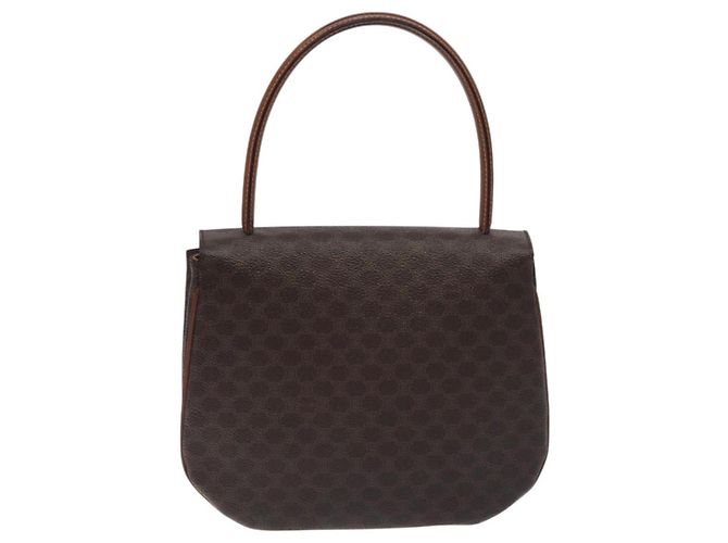 Céline Borsa a mano in tela Macadam CELINE in pelle PVC marrone oro Auth 130918 D'oro - vista 2
