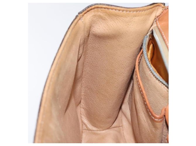 Céline Borsa a mano in tela Macadam CELINE in pelle PVC marrone oro Auth 130918 D'oro - vista 21