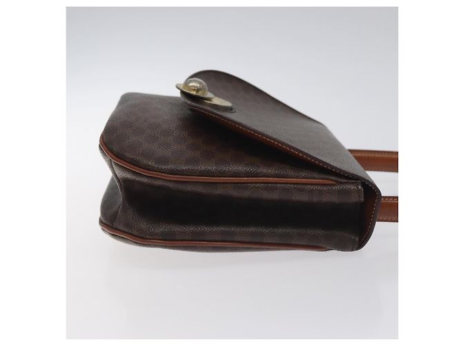 Céline Borsa a mano in tela Macadam CELINE in pelle PVC marrone oro Auth 130918 D'oro - vista 3