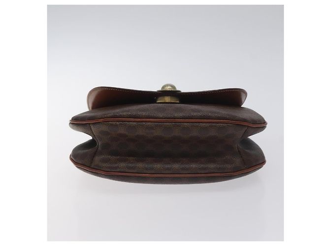 Céline Borsa a mano in tela Macadam CELINE in pelle PVC marrone oro Auth 130918 D'oro - vista 5