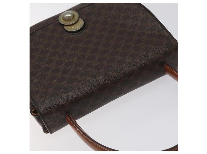 Céline Borsa a mano in tela Macadam CELINE in pelle PVC marrone oro Auth 130918 D'oro - vista 6