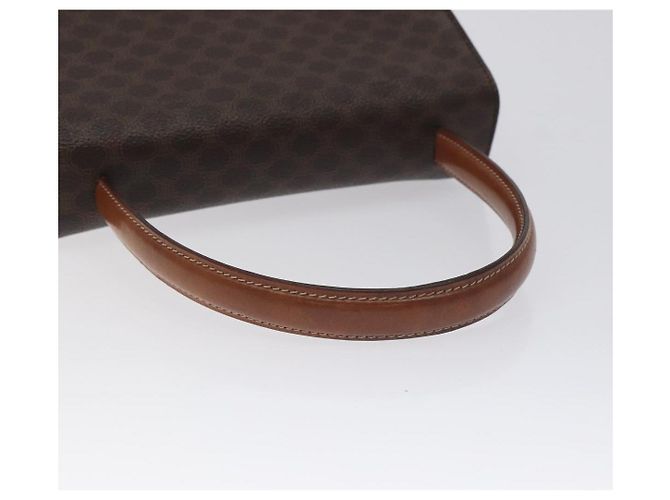 Céline Borsa a mano in tela Macadam CELINE in pelle PVC marrone oro Auth 130918 D'oro - vista 7