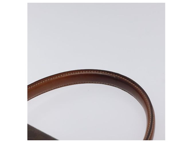 Céline Borsa a mano in tela Macadam CELINE in pelle PVC marrone oro Auth 130918 D'oro - vista 8