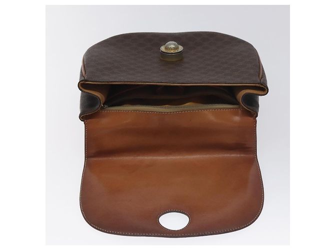 Céline Borsa a mano in tela Macadam CELINE in pelle PVC marrone oro Auth 130918 D'oro - vista 9