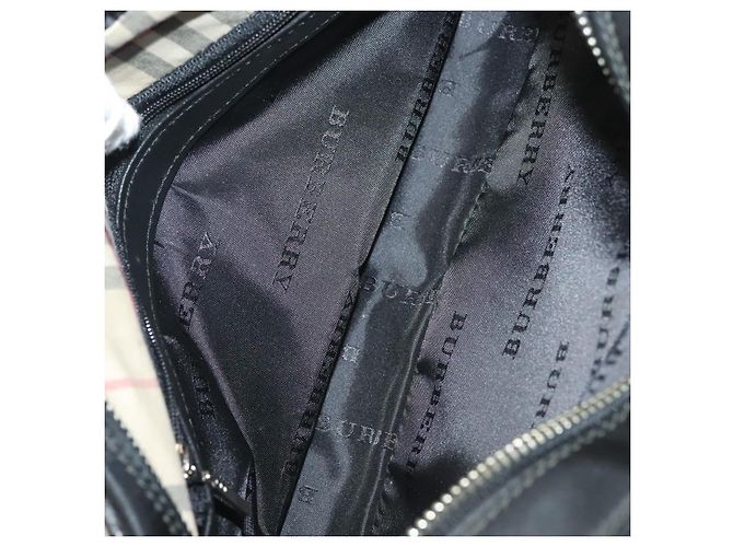 Borsa a tracolla BURBERRY in nylon nero argento autentica bs27160 - vista 10