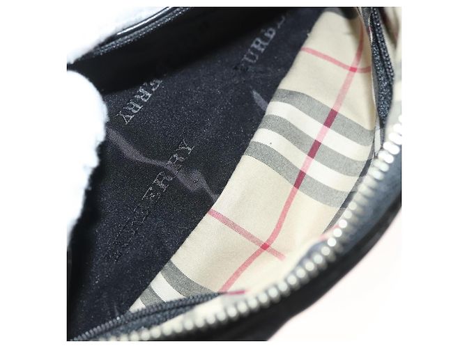 Borsa a tracolla BURBERRY in nylon nero argento autentica bs27160 - vista 12