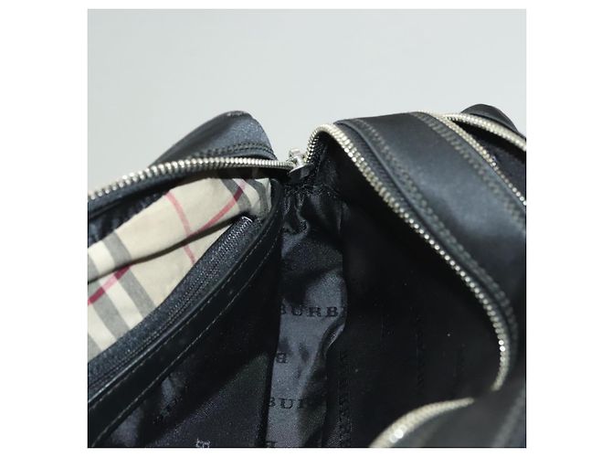 Borsa a tracolla BURBERRY in nylon nero argento autentica bs27160 - vista 17
