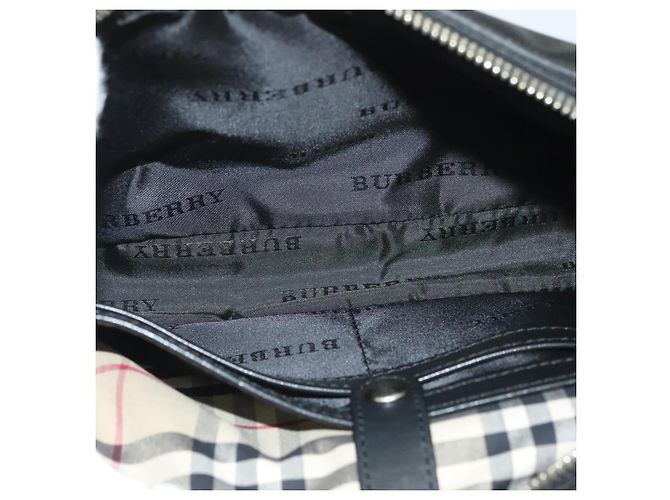 Borsa a tracolla BURBERRY in nylon nero argento autentica bs27160 - vista 19